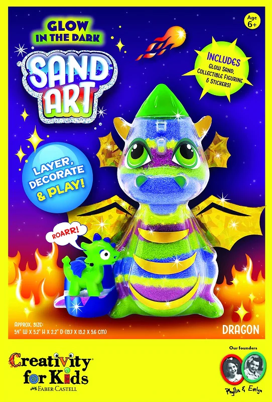 Creativity for Kids Glow in The Dark Sand Art Dragon