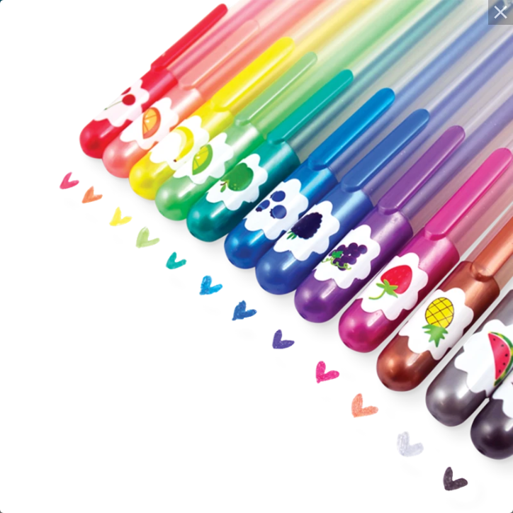 Rainbow Strawberry Scented Gel Pen Set