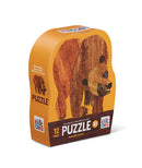 Shaped Box Puzzle 12pc - Brown Bear - ToyologyToys