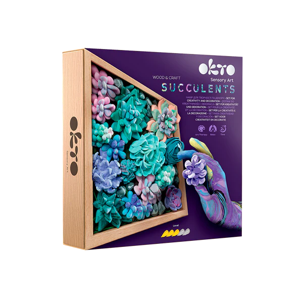 OKTO Sensory Art Wood & Craft Succulents Tenderness