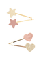 Boutique Matte Star Bobby Hairclips, 2pc, Assorted