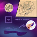 OKTO Sensory Art Coloring w/Clay Set by Numbers - Pug Dog - Toyology Toys