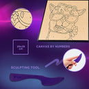 OKTO Sensory Art Coloring w/Clay Set by Numbers - Lama