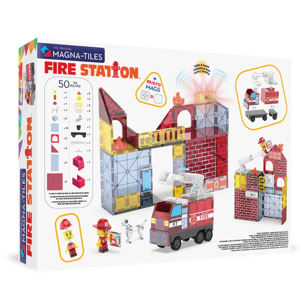 Magna-Tiles Fire Station 50-Piece Set