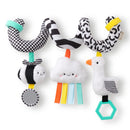 Itzy Bitzy Spiral Car Seat Activity Toy - High Contrast