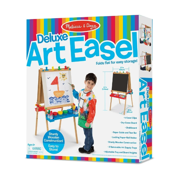 DELUXE WOODEN STANDING ART EASEL - THE TOY STORE