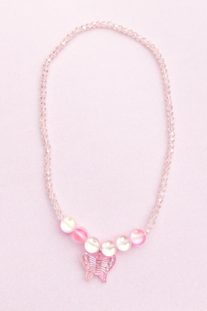 Boutique Holo Pink Crystal Necklace