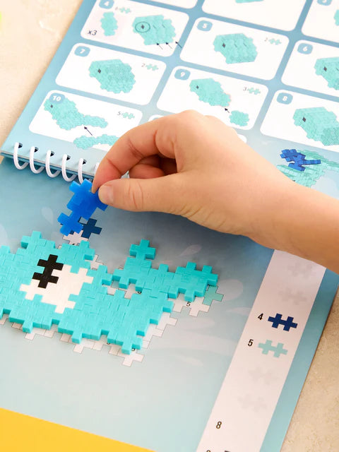 Plus Plus Puzzle by Number - Activity Pad - Ocean