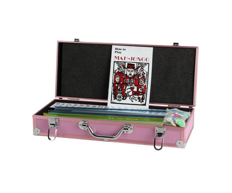 Mah Jong Pink Aluminum with Pusher Racks