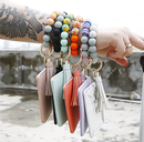 Wallet Wristlet Silicone Bead Tassel Keychains