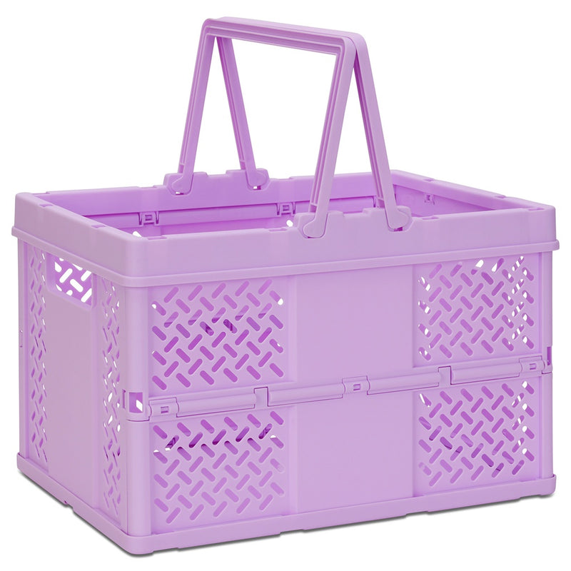 Lavender Foldable Storage Crate Large