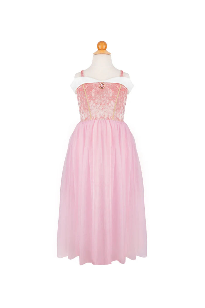 Velvety Soft Sleeping Sweetheart Princess Gown w/Arm Warmers 3-4