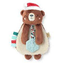Holiday Bear Plush w/Silicone Teether Toy
