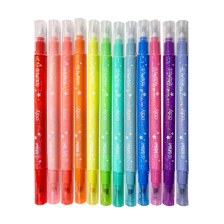 Switch-Eroo Sparkle Glittery Color Changing Markers