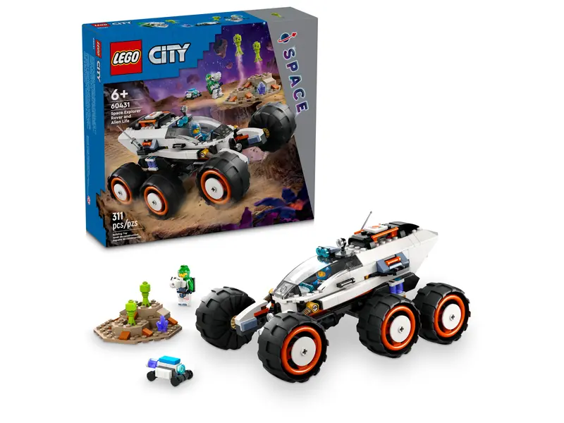 Space Explorer Rover and Alien Life - City Space