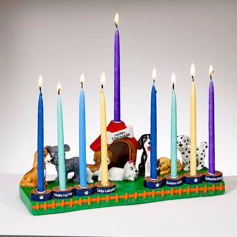 Menorah Dog Lovers - Hand Painted