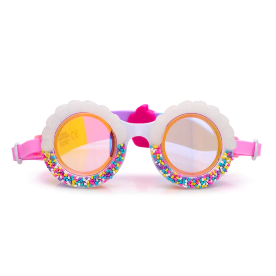 Ice Cream and Sprinkle Round Frame Swim Goggles