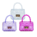 Mini Jelly Purses with Crossbody Gold Chain Asst