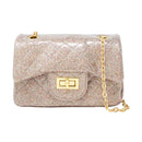 Classic Quilted Sparkle Mini Bag Rainbow