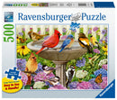 At the Birdbath - 500 pc Large Format Puzzle - Toyology Toys