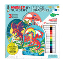 iHeartArt Marker By Numbers Fierce Dragons