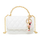 Girls Classic Link Chain Top Handle Handbag - White - ToyologyToys