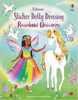 Sticker Dolly Dressing Rainbow Unicorn