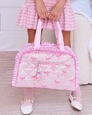 Quilted Bow Printed Medium Duffle Bag - Toyology Toys