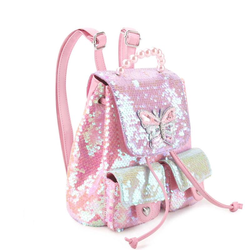 Butterfly Sequins Mini Flap Backpack