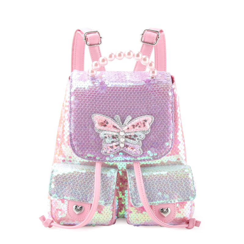 Butterfly Sequins Mini Flap Backpack