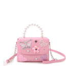 Butterfly Applique Top Handle Crossbody Bag - Toyology Toys
