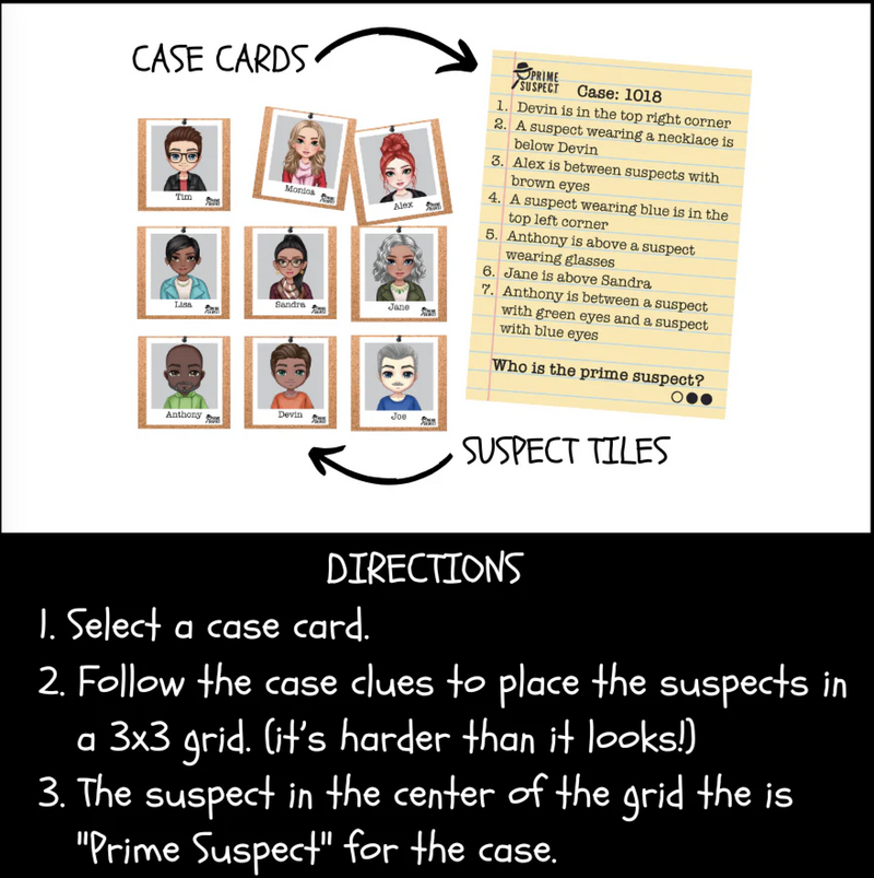 Prime Suspect Card Game
