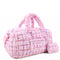 Quilted Scrunchies Heart Printed Large Duffle Bag