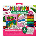 Colortopia: Color by Number Kit with Paint Markers - Unicorn Funland