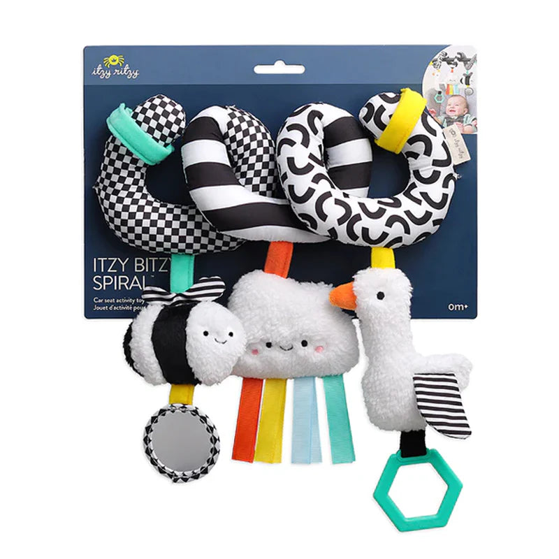 Itzy Bitzy Spiral Car Seat Activity Toy - High Contrast