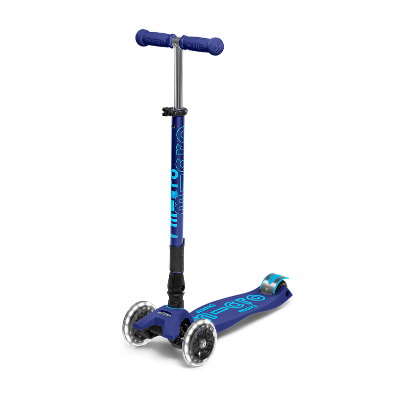 Maxi Deluxe Scooter LED Foldable Navy Blue