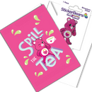 Spill The Tea Card with 2" Rhinestone Sticker
