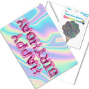 Birthday Balloons Greeting Card & Rhinestone Sticker