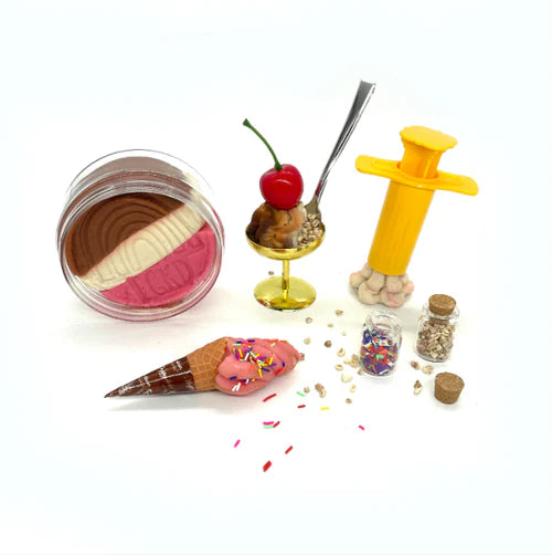 Ice Cream Play Dough Kit - Neapolitan - Chocolate Cherry