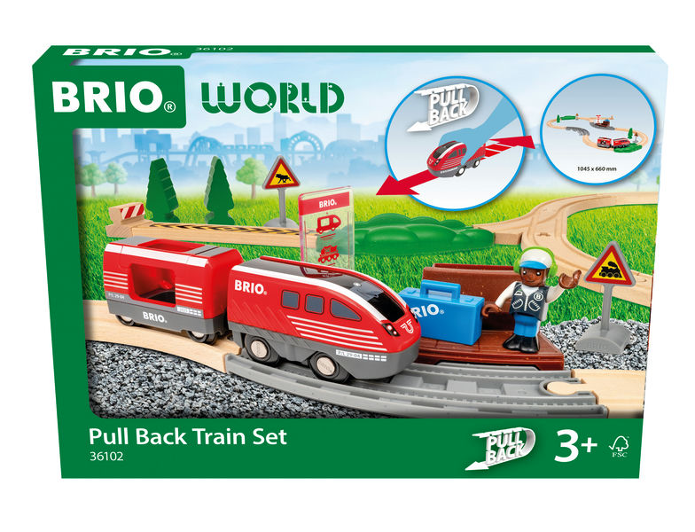 Brio Pull Back Train Set
