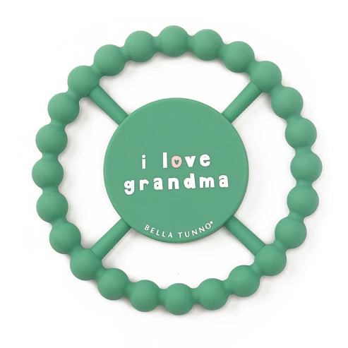 Happy Teether -  I Love Grandma Green