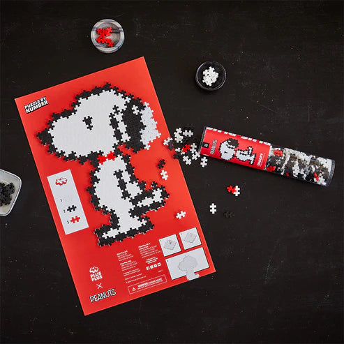 Plus Plus Peanuts Puzzle By Number Tubes - Snoopy