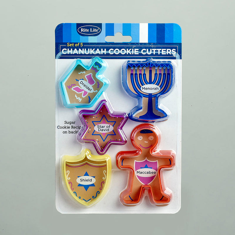 Chanukah Cookie Cutters 5 Shapes