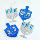 Chanukah Decor W/Glitter & Foil