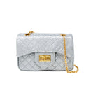 Classic Quilted Sparkle Mini Bag - Silver - ToyologyToys