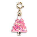 Charm It! Gold Pink Christmas Tree Charm