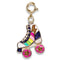 Charm It!  Gold Rainbow Rollerskate