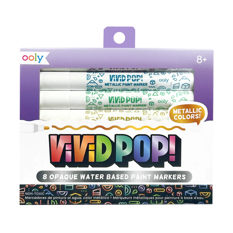 Vivid Pop! Water Based Paint Markers - Metallic