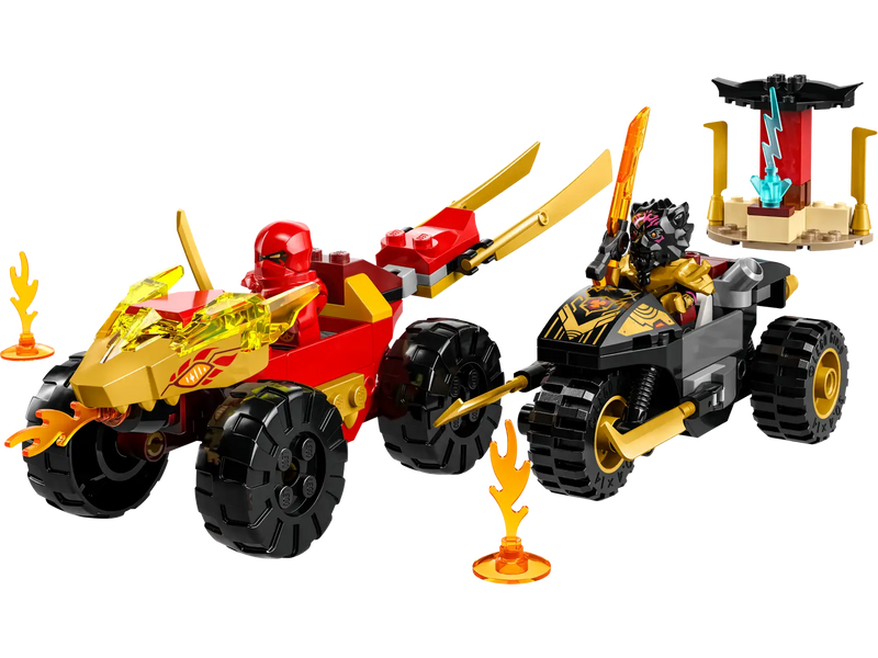 Kai and Ras's Car and Bike Battle - Ninjago