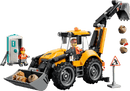 Yellow Backhoe Loader